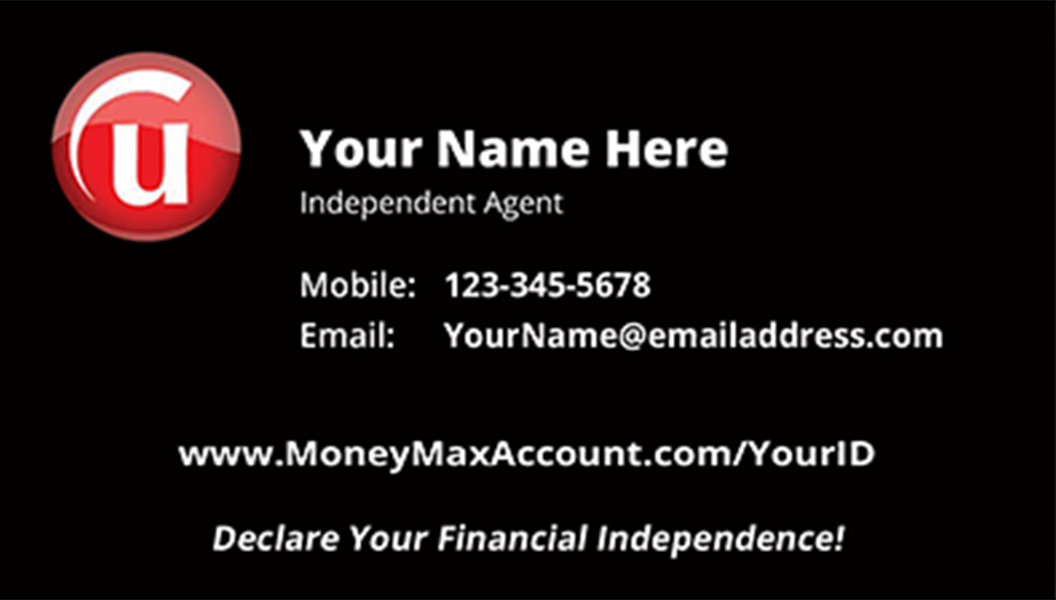 United Financial Freedom business card — front